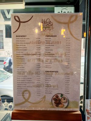 Pastries Menu at Ko.bo Vegan in Milan