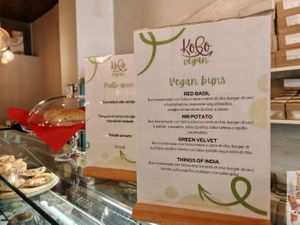 Menu at Ko.bo Vegan in Milan