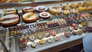 Big selection of vegan desserts at Ko.bo Vegan in Milan