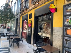 Exterior: Calle de Espoz y Mina at New Freedom Cakes Cafe in Madrid