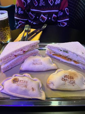 Empanadas 3,95€ each and Sandwiches at New Freedom Cakes Cafe in Madrid