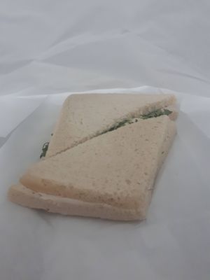 salmon sandwich, quite tasty at New Freedom Cakes Cafe in Madrid