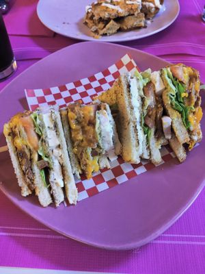 Club sandwich at New Freedom Cakes Cafe in Madrid