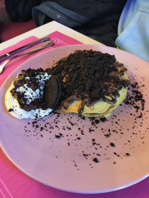Oreo pancakes at New Freedom Cakes Cafe in Madrid