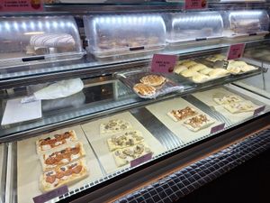 Pizza slices at New Freedom Cakes Cafe in Madrid