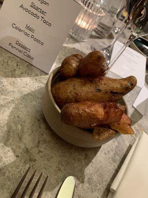 Roasted potatoes  at Nord in Liverpool