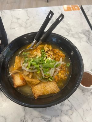 Crab noodles👍 at VeganPho - Lucky Plaza in Central Singapore