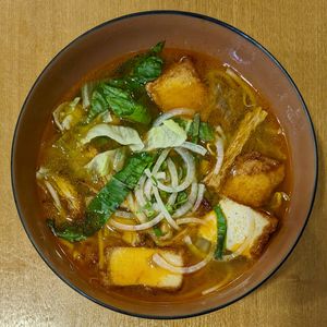 Vegan Spicy Beef Noodles at VeganPho - Lucky Plaza in Central Singapore