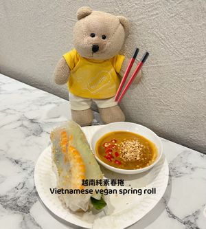 Vegan spring rolls $2  at VeganPho - Lucky Plaza in Central Singapore