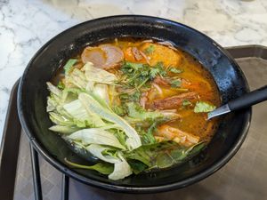 spicy beef noodles at VeganPho - Lucky Plaza in Central Singapore