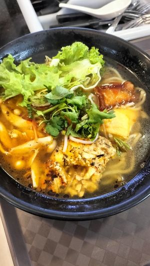 Crab noodles at VeganPho - Lucky Plaza in Central Singapore