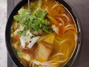 Crab pho at VeganPho - Lucky Plaza in Central Singapore