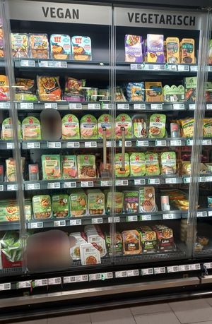 meat substitutes at REWE in Muenster
