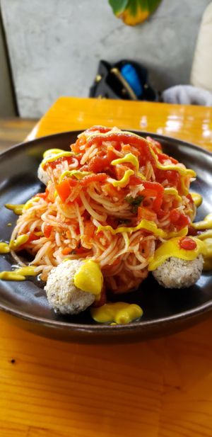 Pasta at Rasayana Raw Food Cafe in Bangkok