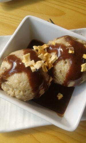 banana ice cream at Rasayana Raw Food Cafe in Bangkok