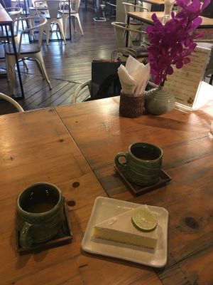 Lemon tart  at Rasayana Raw Food Cafe in Bangkok