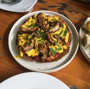 Pizza  at Rasayana Raw Food Cafe in Bangkok