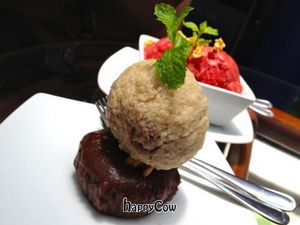 Raw Brownie with Rosemary Ice-cream at Rasayana Raw Food Cafe in Bangkok