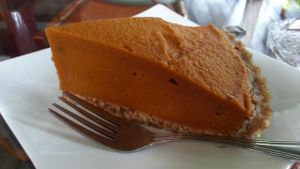 pumpkin pie at Rasayana Raw Food Cafe in Bangkok