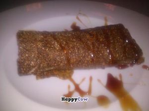 peach pancake at Secret of Raw at Secret of Raw in Prague