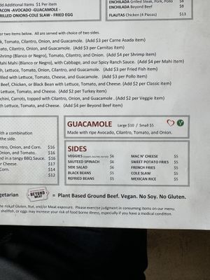 Menu  at El Gringo Mexican Restaurant  in El Segundo