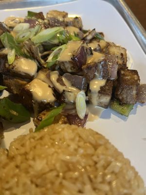 Tofu sisig  at Harana Market in Accord