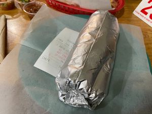 Wrapped Burrito at Taqueria Vallarta in Santa Cruz