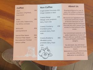 Drinks Menu at Core Coffee Lab and Retail in Kuta