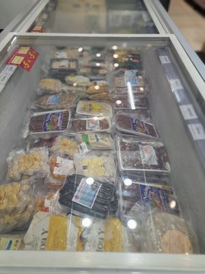 Frozen vegan products at Chay Tốt Market - 297-299 Âu Cơ in Ho Chi Minh City