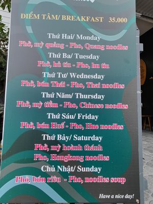 Daily special at Tiệm Chay in Da Lat