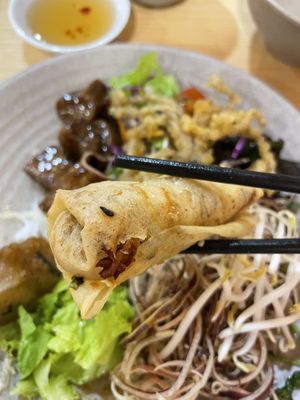 Best spring rolls I have had  #Veganuary at Homie Vegan in Hanoi