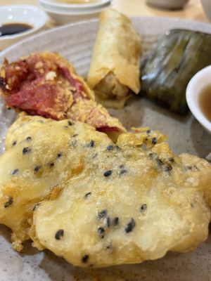 Deep fried pineapple  #Veganuary at Homie Vegan in Hanoi