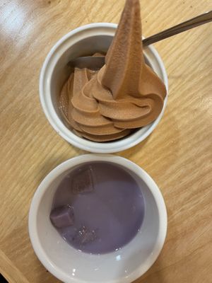 Taro coconut plus soft serve   at Homie Vegan in Hanoi