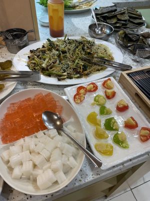 Dessert plus noodles  at Homie Vegan in Hanoi