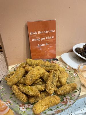 Deep fried banana   at Homie Vegan in Hanoi