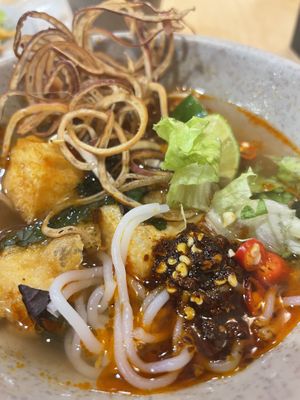 Bun Bo hue Create your ownn  at Homie Vegan in Hanoi
