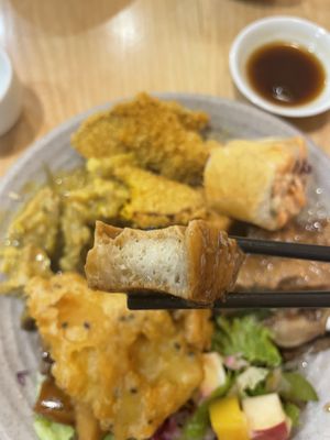 Mock meat   at Homie Vegan in Hanoi