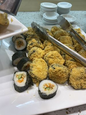 Sushi and fried sushi   at Homie Vegan in Hanoi