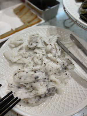 Banh Cuon - rice crepes steamed   at Homie Vegan in Hanoi