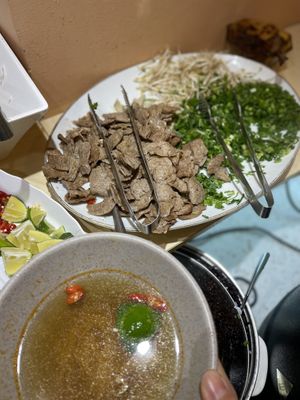 Pho - create your own: fav Pho in Vietnam  at Homie Vegan in Hanoi