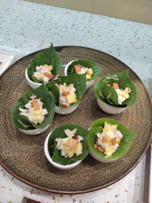 lolot leaf "boats" at Homie Vegan in Hanoi