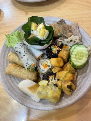 This white thing with sauce is really yuck 🤢  at Homie Vegan in Hanoi