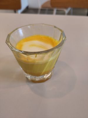 Turmeric latte! at Karibu Coffee in Hillsborough