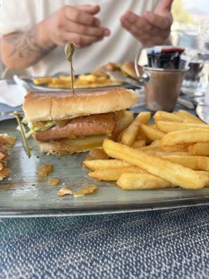 Vegan hotdoggs  at Cappuccino Grand Cafe in Lanzarote