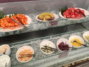 Fruits, puddings and salad at Celestial's Food in Batam