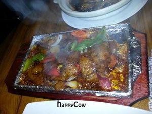 stir fried vegan beef with black pepper and onions at iVegan in Shanghai