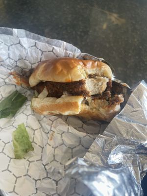 Buffalo 'chicken’ sandwich  at Mad Rabbit Cafe in Madison