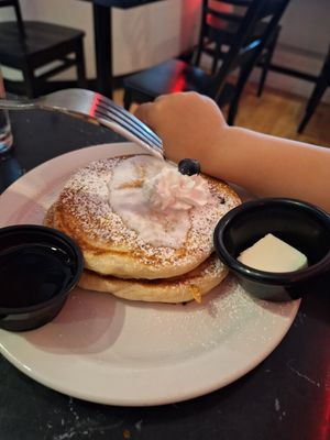 Blueberry pancakes at Mad Rabbit Cafe in Madison