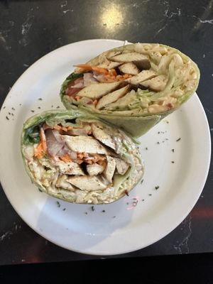 Fiesta wrap with tofu  at Mad Rabbit Cafe in Madison