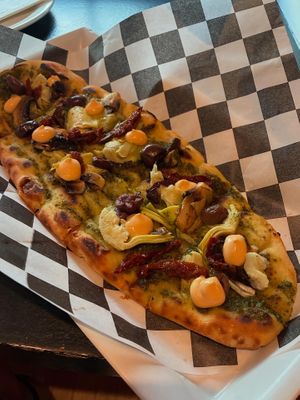 Rabbit’s Delight flatbreadd  at Mad Rabbit Cafe in Madison